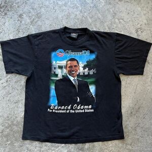 Obama 2008 Yes We Can Men's Short Sleeve T-shirt Size Large